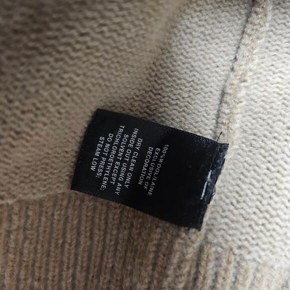 LaFayette 148 Tan Wool Lagenlook Oversized Cardigan Size Small Layering Cozy - Picture 6 of 7